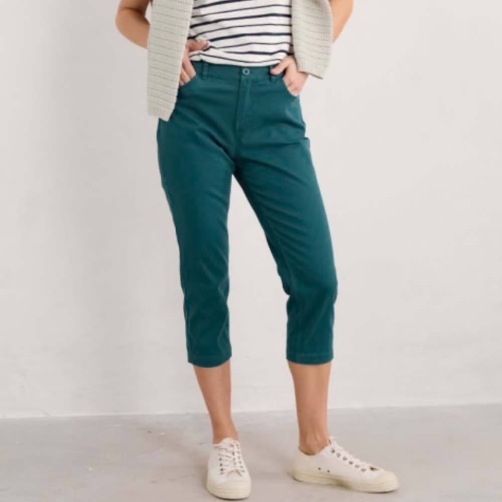 SALE — SeaSalt Cornwall Albert Quay Crop Trousers - Dark Wreckage - US 18 /UK 22